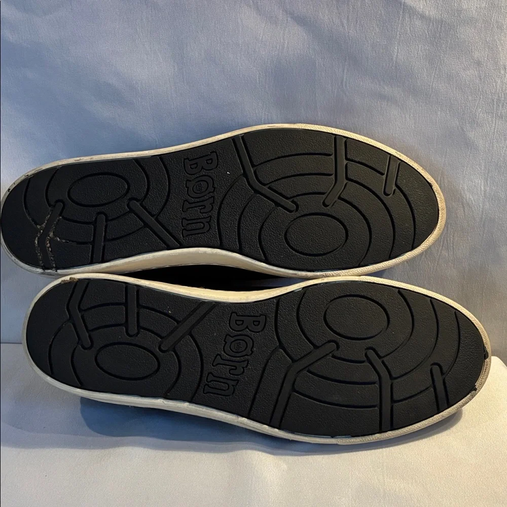 Born Men's Allegheny black leather lace up low top sneakers size 14M casual